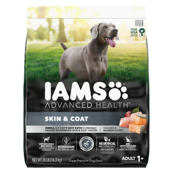 Iams Advanced Health Skin & Coat Chicken And Salmon Recipe Adult Dog Food 36 Lb