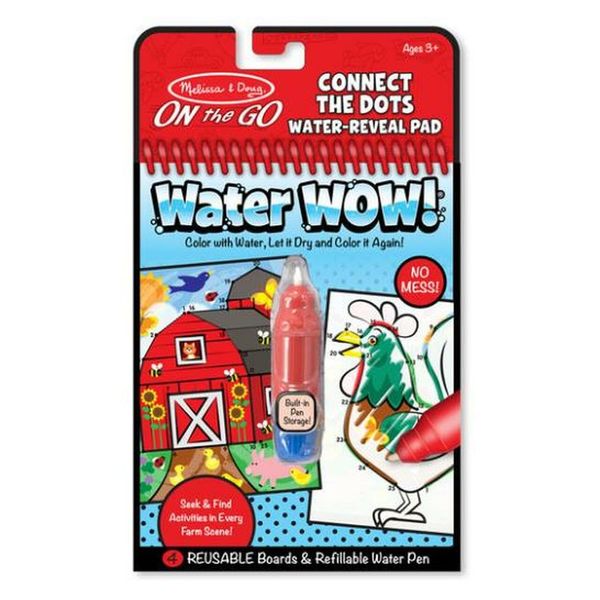 Melissa & Doug Water WOW! Farm Magic Painting Books with Water Pens | Water Colouring Books for Children Age 3 4 5 6 7 | Travel Toys for Toddlers on Plane Activities for Kids Travel Activity Packs