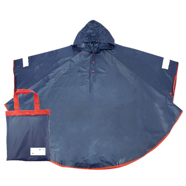 Kids Rain Poncho Navy x Red 86325