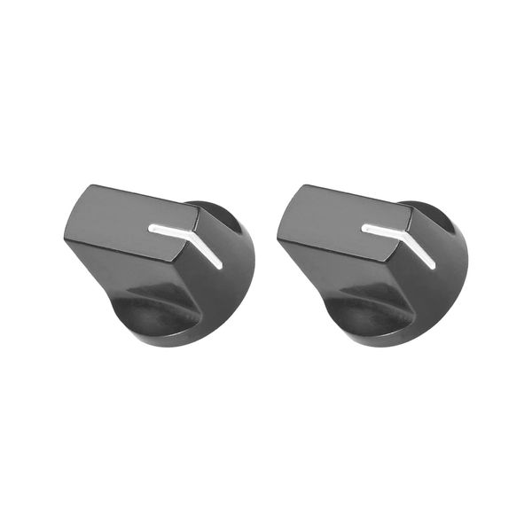 Rebower Potentiometer Knob Shaft Insert D Type Switch Knobs, [for Audio Device] - 6.4mm/ Black White/ 2Pcs
