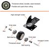 Moogiitools 2 inch Caster Wheels Set of 4（Pcs）, Lockable Bearing Plate Caster Wheels with Brakes, 360-degree Swivel Casters