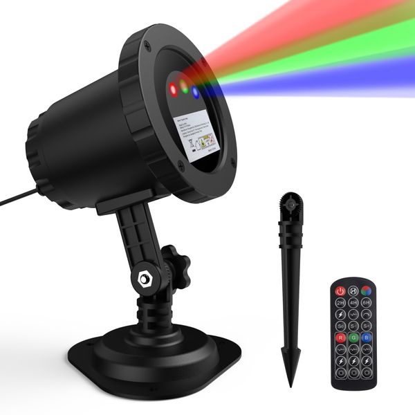 Outdoor Laser Light Projector,ZEAKOC RGB Firefly Lights Star Projector,Waterproof with Remote, Christmas Light Show for House Garden Yard Tree