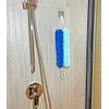 Long Stretch Back Sponge with Rope Handles Back Scrubber Bath Shower Mesh Sponge Exfoliating Body Scrub Stretch Braided Loofah for Men and Women(2-Pack,Blue Green)
