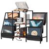 Modern Record Player Stand with Vinyl Holder Display Shelf End table for Bedroom