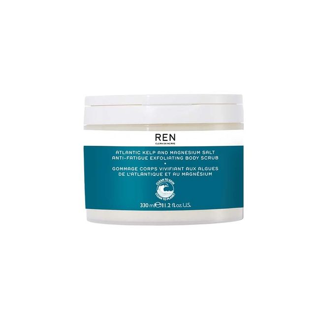 REN Clean Skincare - Atlantic Kelp And Magnesium Salt Anti-Fatigue Body Scrub - Exfoliating Body Balm with Magnesium (Epsom) Salts, Cruelty-Free