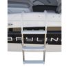 DotLine Boat Aluminum 3 Step Ladder – Folding Gunwale Hook Design, 11" Wide Hooks, Non-Marking Support Legs, 250 lb Capacity – Durable Marine Boarding Solution