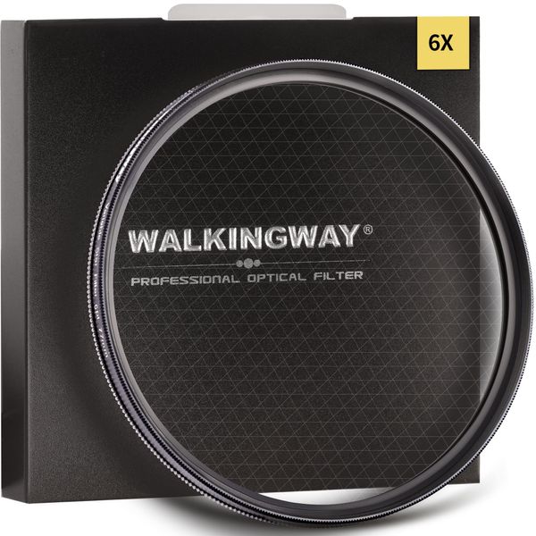 Walking Way 6-Point Sparkle Star Filter - 55 MM Variable Twinkle Effect - Slim Sparkling Effect Lens