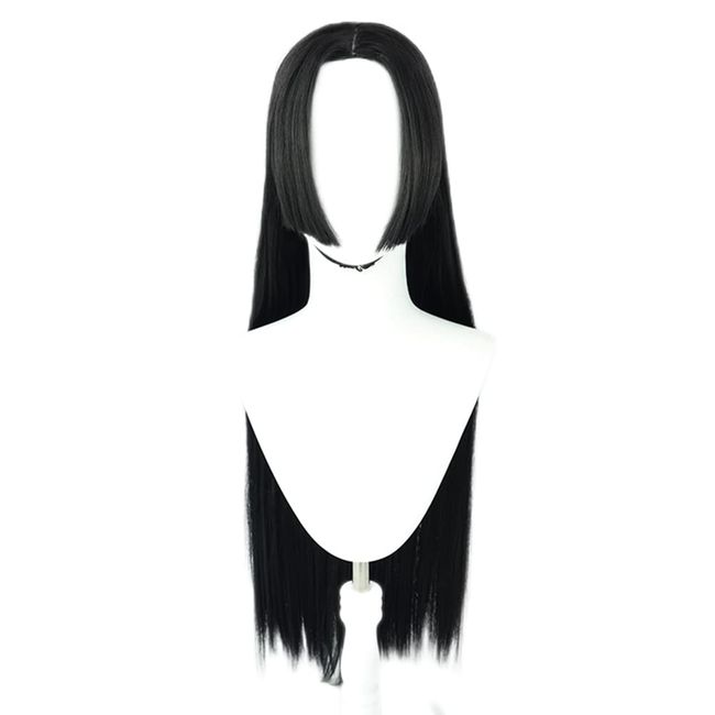 Cosplay Wig One Piece Boa Hancock Black Middle Split Heat Resistant Wig Wig