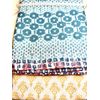 GLOBAL MICROPRINT FABRIC SHOWER CURTAIN ROWS OF TEXTILE PATTERNS