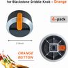 Gas Griddle Orange Knob Replacement for Blackstone Griddle Walmart Knobs,Griddle Orange Control Knob Accessories,4-Pack