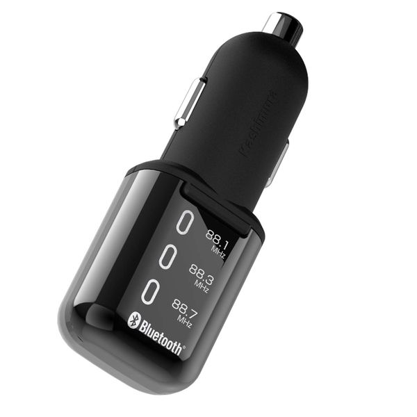 Kashimura NKD-204 Bluetooth FM Transmitter, Blue LED Display, Equalizer Function, Compact Design, Compatible with 12V/24V Vehicles