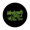 Weekends Coffee and Aloe Vera Plant PopSockets Swappable PopGrip