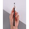 EIGSHOW Eyeliner Brush, Ultra Fine, Makeup Brush, Eye Makeup Brush, Eyebrow Brush, Premium Fiber Hair, Soft, Easy to Draw, Wooden Pattern, Black