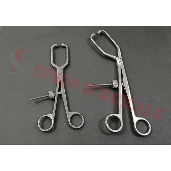 Veterinary Pelvic Forcep Straight & Curved (Set of 2pcs) Surgical Instrument