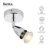 Ceiling 1 Light Spotlight Fully Adjustable Chrome LED Compatible Dimmable