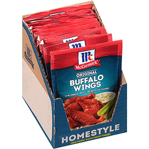 McCormick Original Buffalo Wing Seasoning Mix, 1.6 Ounce (Pack of 12)