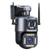 WiFi 8MP Wireless PTZ Camera Security CCTV Waterproof 2-Way Audio 2-Lens Motion