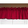 lovemyfabric 100% Polyester Poplin Solid Kitchen Curtain Tier/Valance Window Treatment (58"X14", Cranberry)