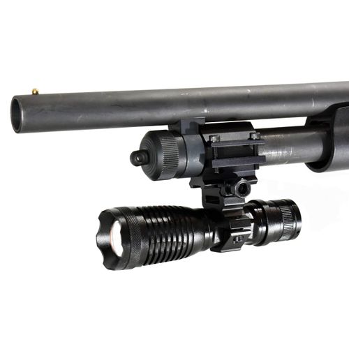 Tactical LED Shotgun Flashlight 1500 Lumens with mount and battery AAA home defense.
