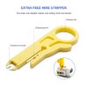 Punch Down Tool with 110/88 Blade & Extra Wire Stripper for Cat6a/ Cat6/ Cat5e/ Cat5 Network Cable