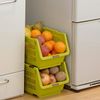6 Pack Green Japanese Stackable Storage Kitchen Pantry Organizers Basket 4671x6