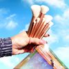 Real Techniques The Wanderer Makeup Brush Kit, Premium and Professional Brush Set, Soft Bristles, For Foundation, Powder, Eyeshadow, Blush, Bronzer, & Concealer, 9 Piece Set