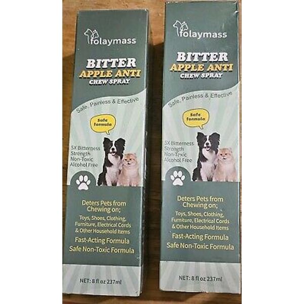 3 Pack Bitter Apple Anti Chew Pet Spray, Non Toxic Alcohol free Anti Chew Spray