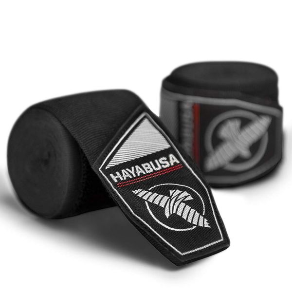 Hayabusa Boxing Hand Wraps for Kids Perfect Stretch 4.0 - Black, 120 Inches