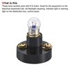sourcing map E10 Lamp Socket Set, 2.5V Bulb Holder Screw Base with E10 Bulb, Plastic Copper Black, 30 Pack Total