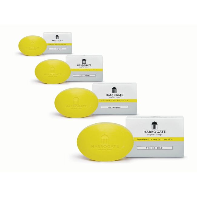 Harrogate Sulphur Soap x 4 x 100g Bars - The Original Soap - 'Yellow'