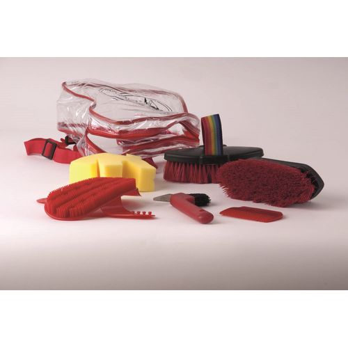 Shorefields Harlequin Junior Horse Grooming Kit With Back Pack & 6 Grooming Items (Purple)