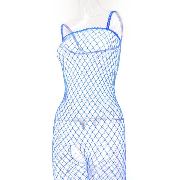 chu-u-chu Lingerie Collection Fishnet Body Stockings (FBS-004) Blue (Invisibility Sexy Lingerie)