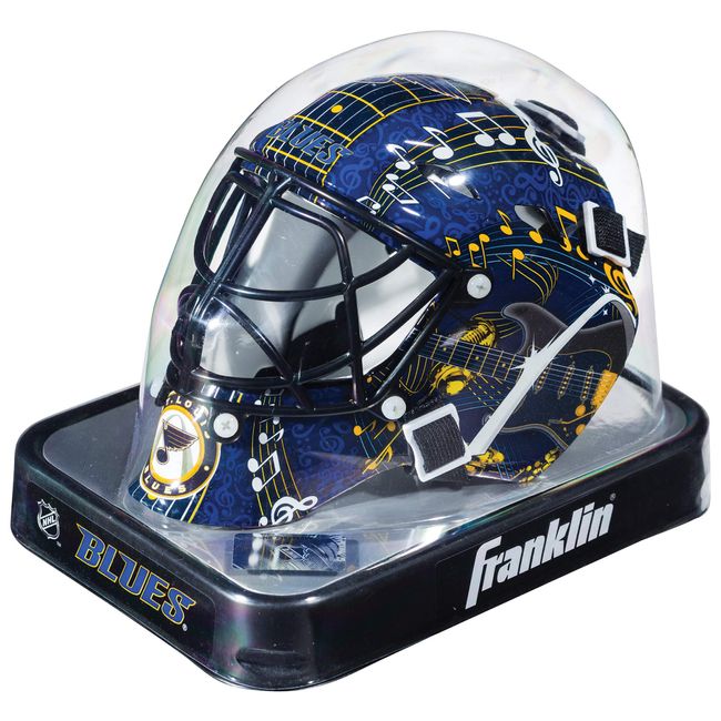 Franklin Sports NHL St. Louis Blues Mini Hockey Goalie Mask with Case - Collectible Goalie Mask with Official NHL Logos and Colors