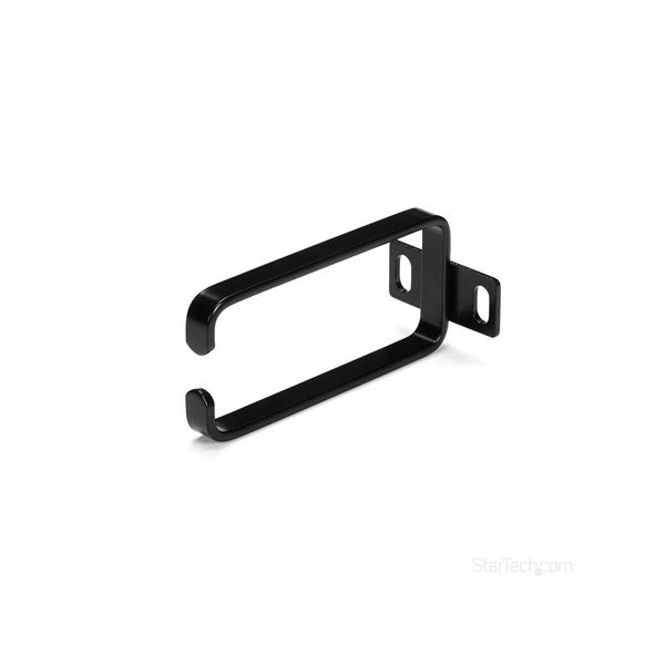 StarTech.com 1U Vertical Server Rack Cable Management D-Ring Hook - 1.8x3.9in (4.5x10cm) Rack Cable Organizer - Rackmount Cable Ring Components Other, Black (CMHOOK1UN) by StarTech