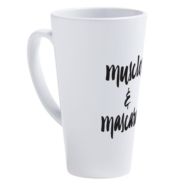 CafePress Muscles And Mascara 17 oz Latte Mug