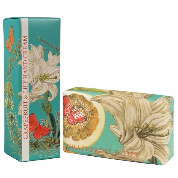 Royal Botanic Gardens KEW Hand Cream & Shea Butter Set - Grapefruit & Lily