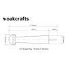 Screw in Oak Shaker Peg 3.5" - (Pack of 5)