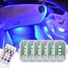 6X Wireless LED Strobe Lights Remote Control 8 Colors Rechargeable Warning Light