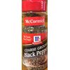 McCormick's COARSE GROUND Black Pepper 3.12 oz. (6 Pack)