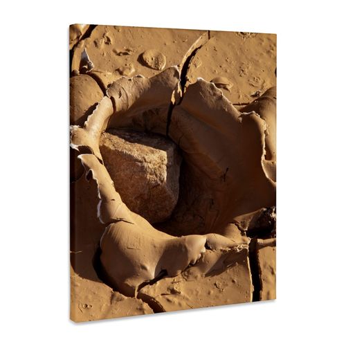3dRose, California, Death Valley National Park, dried curling mud., Museum Grade Canvas Wrap 16x20