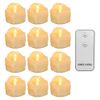 12Pcs Flameless LED Candle Tea Lights Flicker w/ Remote Control Battery Operated