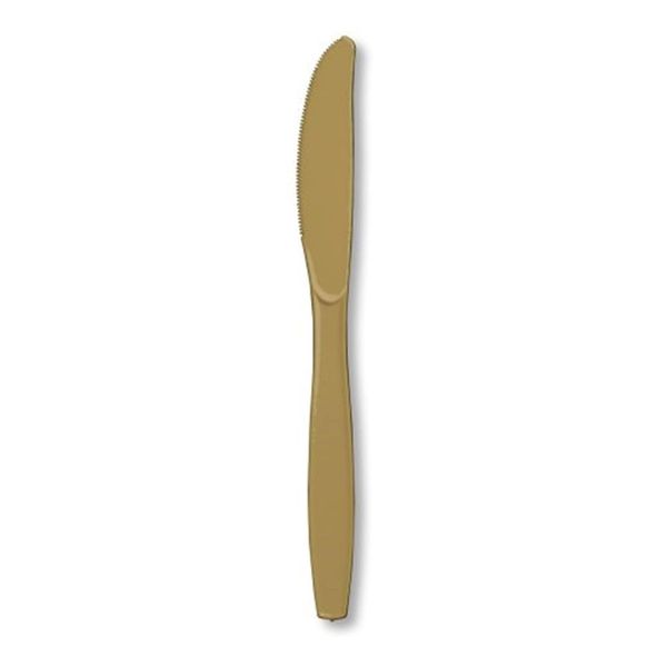Creative Converting Plastic Knives, 24 Count, Glittering Gold