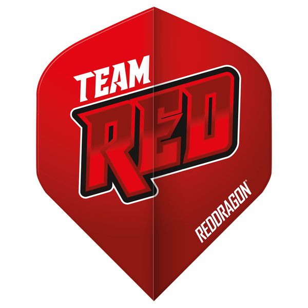 RED DRAGON Hardcore XT Team Red Dart Flights (4 Sets Per Pack)