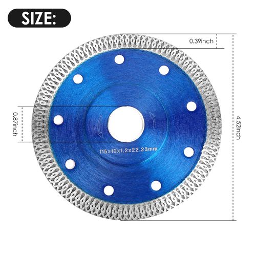 3PCS Diamond Saw Blades 115mm/4.5" Ultra Thin Cutting Disc for Angle Grinder Cutting Porcelain Tiles, 4.5" Wheel Disc Cut on Granite, Marble, Concrete, Tiles, Ceramics (Blue)