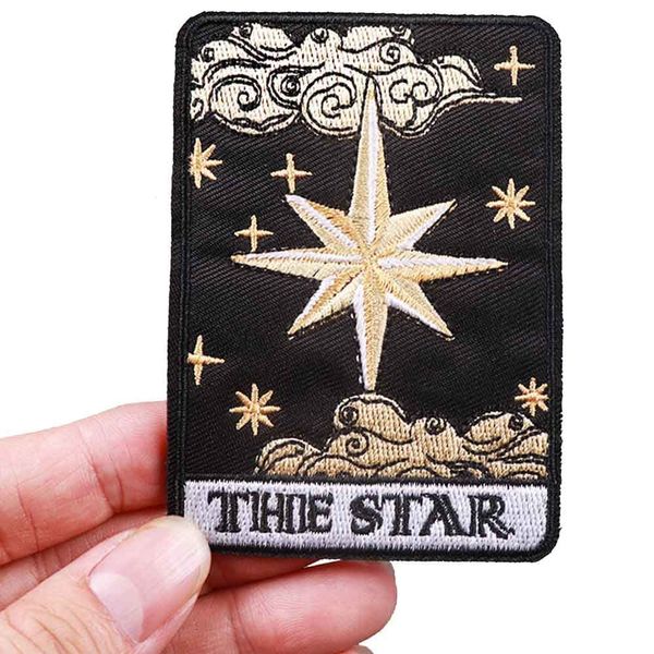 The Star Tarot Card Fortune Telling 3.6" Iron On Embroidered Thermoadhesive Patch for Clothing