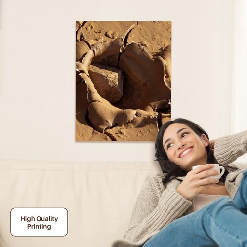 3dRose, California, Death Valley National Park, dried curling mud., Museum Grade Canvas Wrap 16x20