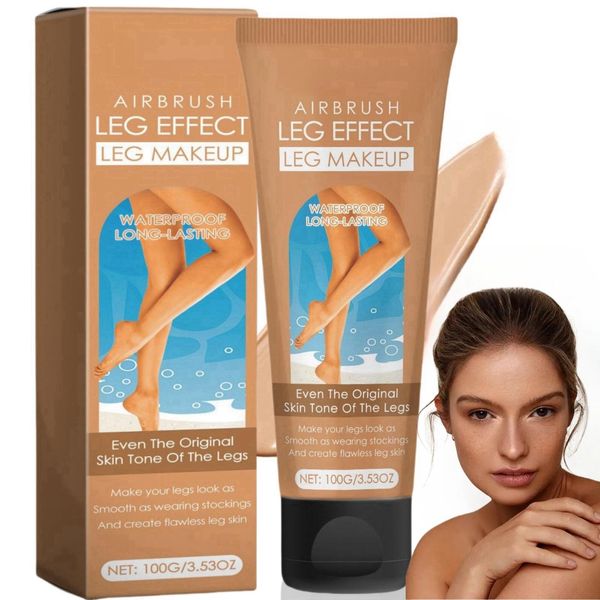 Concealer Full Coverage,Waterproof Leg Makeup without Transmission,Leg Makeup to Cover Veins,Body Make-Up For Legs,Ta+ttoo Cover up Makeup,Long Lasting Waterproof No Transfer Leg Makeup(Wheat Colored)