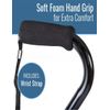 Luvilly 4Pcs Cane Handle Grip Replacement，Cane Grip Replacement（Black）