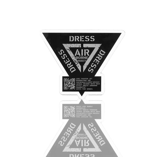 DRESS Air Logo Sticker (AIRBORNE PRODUCTS BLACK)