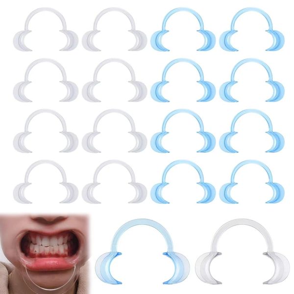 16 Pcs Mouth Opener for Teeth Whitening, Dental Mouth Opener, mouth opener, C-Shape Cheek Retractors for Open Mouth Game, Dentistry, Teeth Whitening, Suitable for Adults and Kids